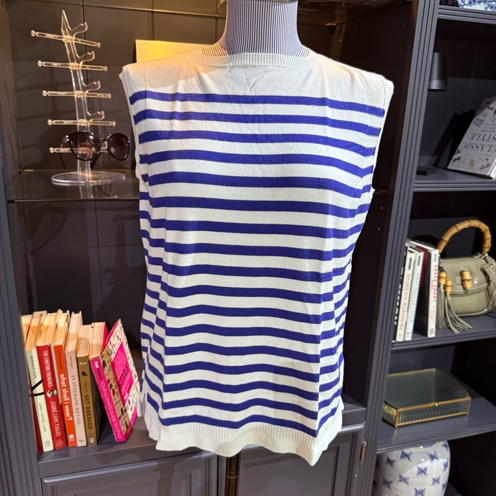 Lafayette 148 New York Striped Sweater Tank – Size M